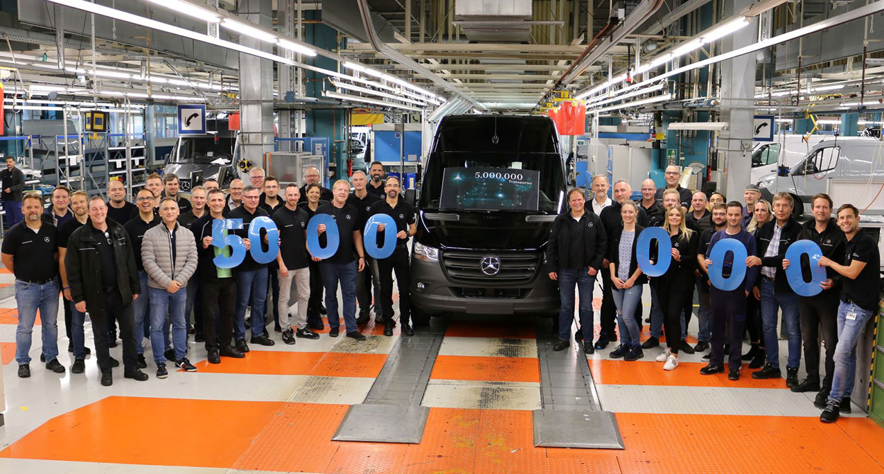 Aniversario de producción en Düsseldorf: 5.000.000 de furgonetas con la estrella de tres puntas