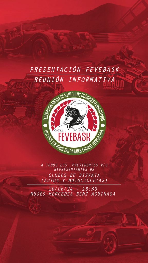 REUNIÓN DE FEVEBASK | FEDERACIÓN VASCA DE VEHÍCULOS CLÁSICOS Y DEPORTIVOS REUNIÓN DE FEVEBASK | FEDERACIÓN VASCA DE VEHÍCULOS CLÁSICOS Y DEPORTIVOS